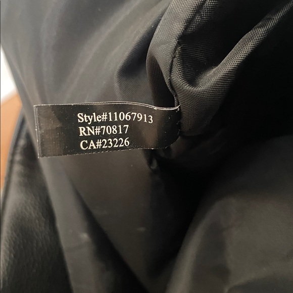 Victoria Secret Black FAUX Leather Fringe Drawstring Backpack bag - Picture 7 of 7